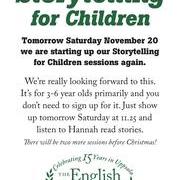 Storytelling for Children, Saturday November 20