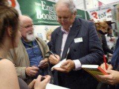 Alexander McCall Smith signing and signing and signing.. :) 