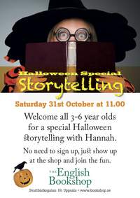 Halloween storytelling at The English Bookshop, 2015