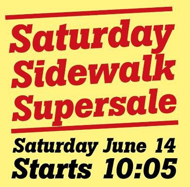 Saturday Sidewalk Supersale 20140614, Uppsala English Bookshop