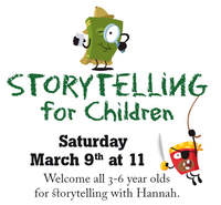 Storytelling for Children att The Uppsala English Bookshop, at March 9th at 11 o'clock.